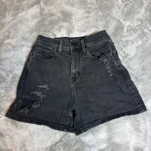 SO Charcoal Distressed Women's Jean Shorts